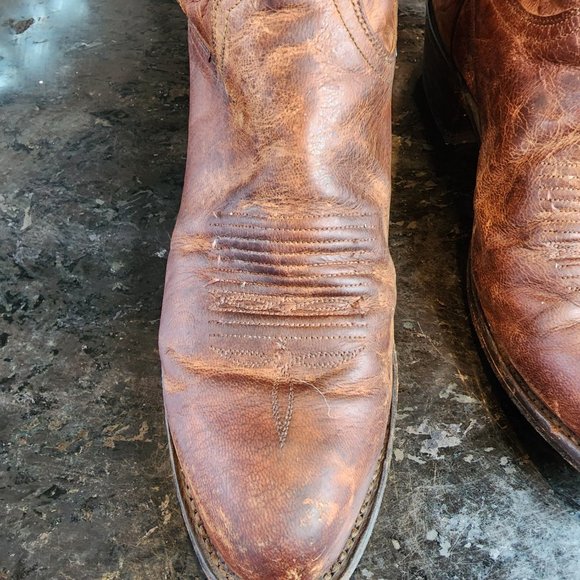 Lucchese Men's Clint Mad Dog Goat Round Toe Cowboy Boots. Size 8 2E. NO RETURNS. - Picture 5 of 8